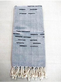 Resim Mandaş Pamuklu El Dokuma Peştemal (80X200) - Gri 