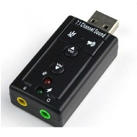 Resim 7.1 USB Ses Kartı Harici Virtual Ses Kartı Siyah 