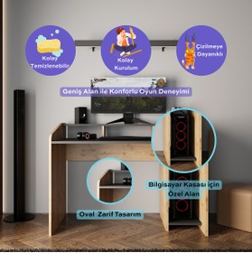 Resim Bimossa Nova S8381 Oyuncu Masası Sepet-Antrasit 117 cm 