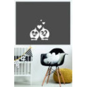 Resim Aşık Kuşlar Priz Sticker-Oto STICKER-18X18CM 