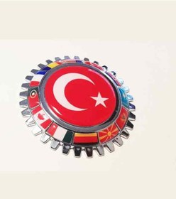 Resim ayyıldız logolu yapışkanlı arma bayraklı 