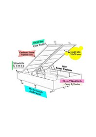 Resim Nironyatak Niron Silver Baza Ve Başlık Seti 100 x 200 CM Cm Tek Kişilik Kaydırmaz 