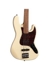 Resim New Orleans Nja300fs Okoume Ağacı Vintage Bej Perdesiz Aktif Elektro Bass Gitar 