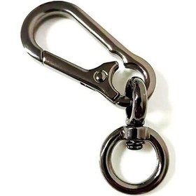 Resim Siyah Kabak Toka Anahtarlık Tırmanma Kanca Araba Anahtarlık Basit Güçlü Karabina Şekli 