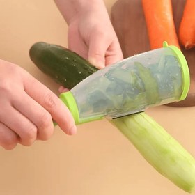 Resim 1 adet Paslanmaz Çelik Çok Fonksiyonlu Depolama Tipi Sebze ve Meyve Soyacak - Açık Hava Mutfak Kullanımı ve Kamp Gereksinimleri için İdeal, Gıda İle Temas Güvenli, Dayanıklı Tasarım, Sebze Soyacak 