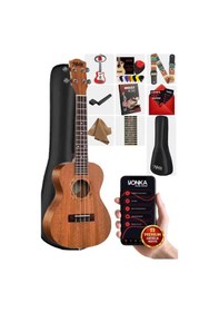 Resim Midex TN-26MC Set Maun Tenör Ukulele (Softcase Tuner Capo Metod Nota Sticker Askı Pena) 