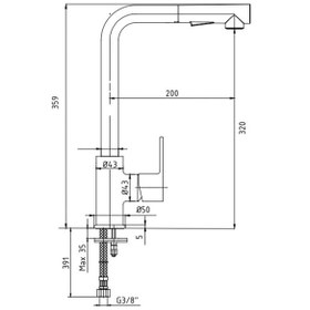 Resim ECA Nita Spiralli L 102118128 El Duşu Mutfak Bataryası 
