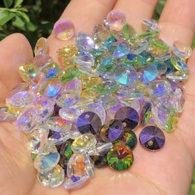Resim 8mm 50 adet Uydu Matkap Oblate Rondelle Parıltılı Kristal Cam Boncuk Takı Yapımı Yan Delik Boncuklar Diy Küpe Kolye Aksesuarları 