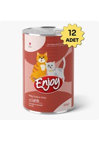 Resim Enjoy Sos İçinde Et Parçacıklı Kuzu Etli Yetişkin Kedi Konservesi 400 Gr 12'li 