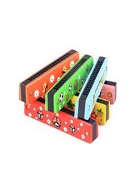 Resim Nefes Egzersizi Müzik Aleti 16 Delikli Renkli Mızıka Harmonica 