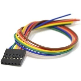 Resim 6 PİN 0,25MM KABLOLU DUPONT KABLO 50CM - ÇİFT TARAFLI 