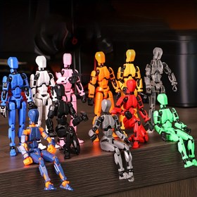 Resim 1 adet DIY 3D Aksiyon Figürü Kiti - 13 Eklemlenmiş Eklem, Tamamen Pozlanabilir, Çok Renkli PC Dummy Bebek, 3. Nesil, Kendi Kendine Montaj Gerektirir - Koleksiyoncular & Gençler İçin Mükemmel, Aksiyon Figürü Oyuncakları 