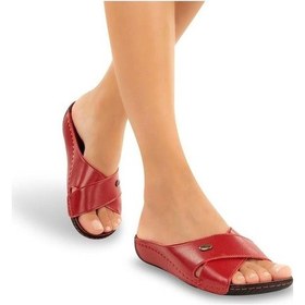 Resim Muya Cyrus 31124-005 Topuk Jelli Anatomik Taban Kadın Terlik Kırmızı 36-40 Kırmızı 