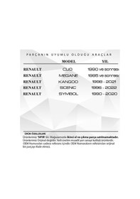 Resim Renault Clio, Megane, Kangoo, Scenic, Symbol için Motor Yağ Çubuğ 