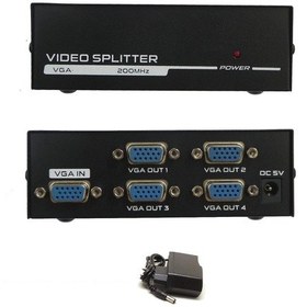 Resim Aghbilgisayar 4 Port Vga Splitter Adaptör Destekli Vga Görüntü Çoklayıcı 15 Pin 