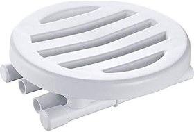 Resim Çelik Ayna Yuvarlak Banyo Taburesi Çok Amaçlı Tabure Beyaz 123 