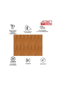 Resim Tink Kendinden Yapışkanlı Cilalı Ahşap Desenli Pvc Panel 41x62 Cm 