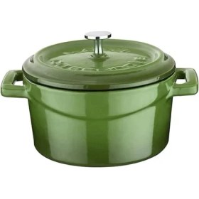 Resim AyrStore Metal Döküm Mini Tencere, 10 Cm, 0.35 L Hacim, Yeşil 