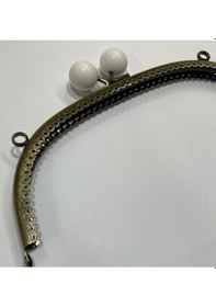 Resim Karantuhafiye Çanta Ve Cüzdan Klipsi Oval 20 Cm Incili Model Antik Beyaz İnci Antik Beyaz İnci Çok Renkli 