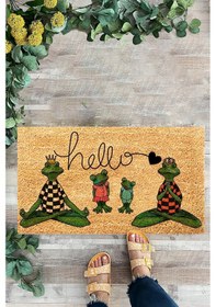 Resim Kurbağa Desen, İç Ve Dış Kapı Önü Paspası, Dijital Baskı Paspas 