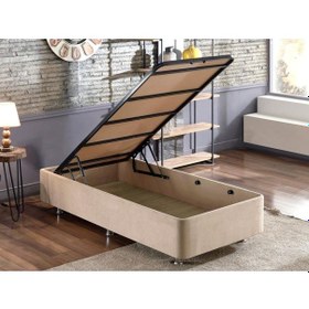 Resim Nironyatak Niron Polo Baza Ve Başlık Seti - 80X180 Cm Tek Kişilik Sütlü Kahv 