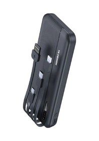 Resim Buffer 10000 Mah Micro Type-c Usb Lightning 4 Kablolu Hızlı Kablosuz Şarj Powerbank Çok Renkli 