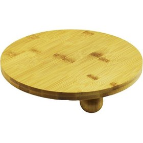 Resim Yuvarlak 24.5cm 3 Mini Top Ayaklı Ahşap Bambu Sunum Tepsisi - Min Çok Renkli 