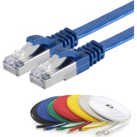 Resim IRENIS CAT7 Yassı FTP Ethernet (Network, LAN) Kablosu, Mavi, 3 metre 