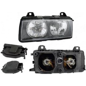 Resim BMW Uyumlu E36 H7 Sol Far M. Marelli 63128363495 