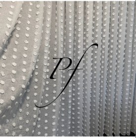 Resim Perdefony Ponpon Keten Tül Perde ekru 