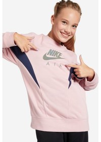 Resim Nike Air French Terry Genç Çocuk Sweatshirt Pembe 