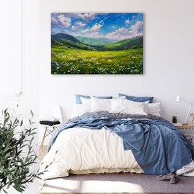 Resim Yeşil Kır - 90x60 