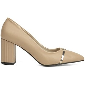 Resim Pierre Cardin® | Pc-51203 - 3478 Krem - Kadın Topuklu Ayakkabı (556186243)) 