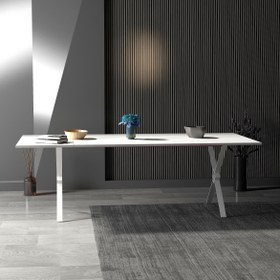 Resim Aksalan Yemek & Toplantı Masası - Beyaz 