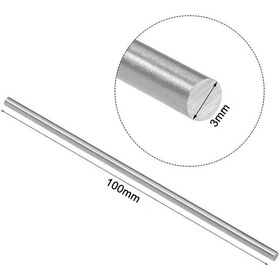 Resim 3mm X 100mm Metal Mil Çelik Çubuk Aks Oyuncak Rc Araba Robot Mod 