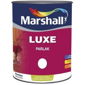 Resim Marshall Beyaz 0,75 Litre Luxe Parlak Sentetik Yağlı Metal Boyası (MARSHALL.5598922) 