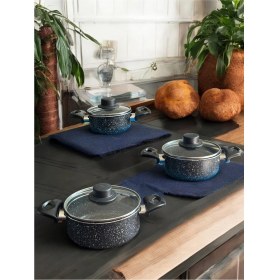 Resim Pars Shop Granit Saklama Kabı Güveç Tencere Seti 