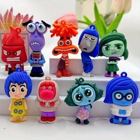 Resim 9 adet "Inside Out" Karikatür Karakter Seti - Joy, Korku, Öfke, Üzüntü Karma Renkli Silikon Bebekler, Çanta Asma, Koleksiyon, Parti Dekorasyonu ve 18 Yaş için Noel Hediyeleri, Tatil, Soul Squad için Mükemmel 