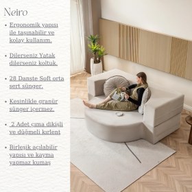 Resim Layer 2'li Açılabilir Koltuk & Yeni Nesil & Silinebilir & Çift Kişilik & Konforlu Yatak Çift Kişilik 