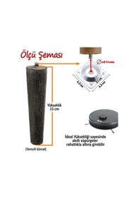Resim 2 Adet Ahşap Ayak 15 Cm Ceviz M8 Civatalı Bağlantı Aparatlı Dolap Mobilya Koltuk Kanepe Destek Ayağı Ayakları Ceviz 