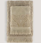 Resim Arliva Home Hürrem Jakarlı 2lı Banyo Setı Kahve 90x150 50x80 