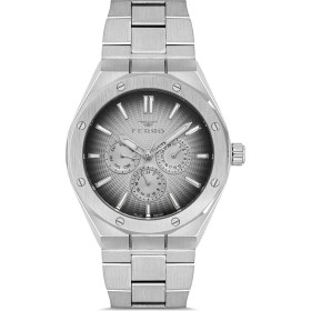 Resim Ferro FM11537AWT-A2 Quartz Çelik Gri Siyah Kadran 42 mm Erkek Kol Saati 