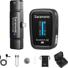 Resim Saramonic BLINK500 Prox B3 Mikrofon Bağlantısı Kablosuz OLED Iphone/ipad, 2,4 Ghz Ios Mikrofon Bağlantısı Kablosuz Şarjlı Cae Youtube/vlog/yayın Için 