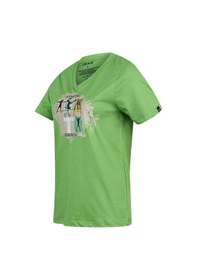Resim 2as Alone Baskılı V Yaka Kadın T-shirt 403 Yeşil 