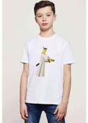 Resim Samurai Jack Baskılı Unisex Çocuk Beyaz T-Shirt (534797908) 