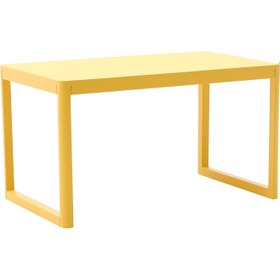 Resim Tubi Ahşap Sarı Çocuk Masası 