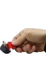 Resim Badem10 Yarımay Yapışkanlı Kapı Kolu Stoperi Tamponu Metal Kapı Durdurucu Tutucu Tutacağı Mat Siyah 5 Adet 