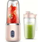 Resim Challenger Pembe Çift Katlı Bardaklı Taşınabilir Usb Blender, 1500mah Şarjlı, Smoothie Yapımı 