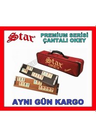 Resim Star Elit Premium Ahşap Okey Takımı Çantalı Tahta Okey 