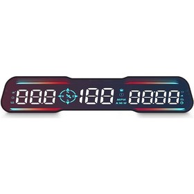 Resim Head Up Display, Evrensel Head Up Display Led Ekranlı Gps Hız Göstergesi Hız Pus Siyah 